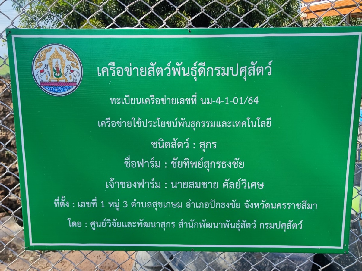 ศูนย์วิจัยและพัฒนาสุกร ติดตาม ตรวจเยี่ยม กิจกรรมเครือข่ายสัตว์พันธุ์ดีกรมปศสัตว์ รอบที่2/2568 ของ ฟาร์มชัยทิพย์สุกรธงชัย ศูนย์วิจัยและพัฒนาสุกร ติดตาม ตรวจเยี่ยม กิจกรรมเครือข่ายสัตว์พันธุ์ดีกรมปศสัตว์ รอบที่2/2568 ของ ฟาร์มชัยทิพย์สุกรธงชัย