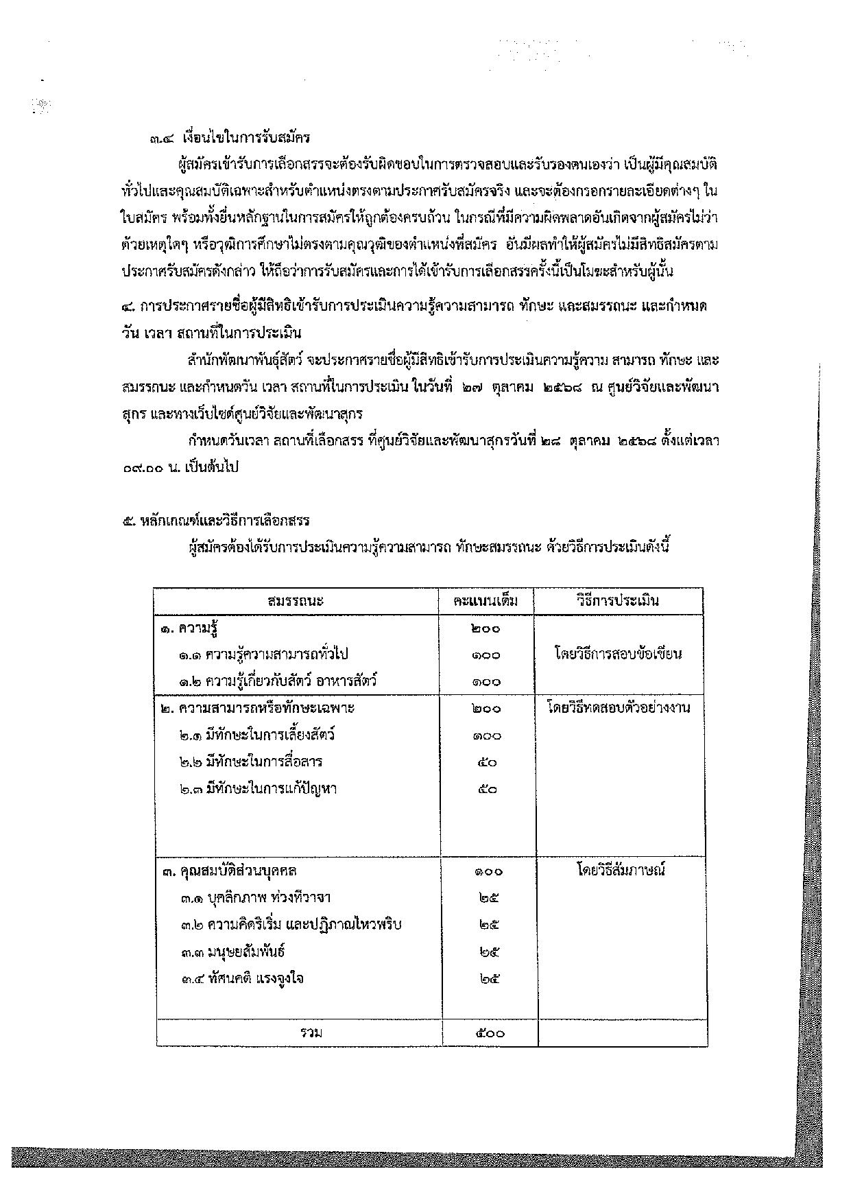 ประกาศสำนักพัฒนาพันธุ์สัตว์ เรื่อง รับสมัครบุคคลเพื่อเลือกสรรเป็นพนักงานราชการทั่วไป (พนักงานผู้ช่วยสัตวบาล)